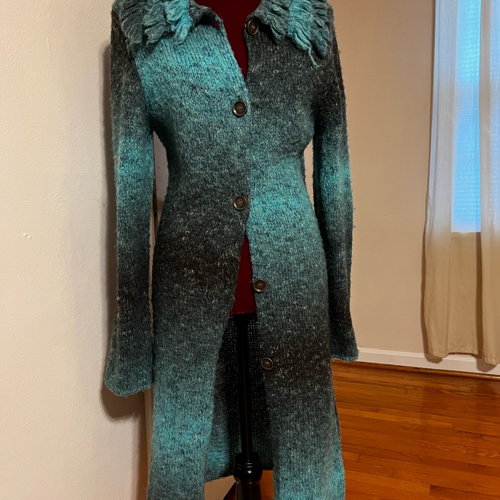 Funky ombré sweater jacket